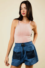 Stretched Seams Crop Top